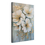 Canvas Schilderijen Schilderij van witte bloemen
