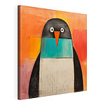 Canvas Schilderijen Schilderij van een pinguïn