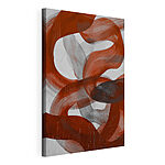 Canvas Schilderijen Rode en witte swirls