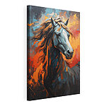 Canvas Schilderijen Schilderij van een paard