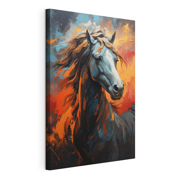 Schilderij van een paard Canvas Schilderijen Schilderij van een paard