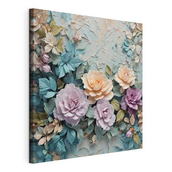 Canvas Schilderijen Bloemenpracht in levendige tinten