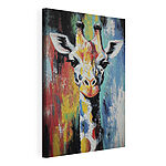 Canvas Schilderijen Schilderij van een giraffe