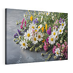 Canvas Schilderijen Groep kleurrijke bloemen