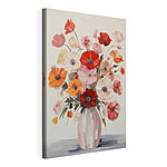 Canvas Schilderijen Schilderij van bloemen in een vaas