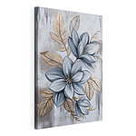 Canvas Schilderijen Schilderij van bloemen en bladeren