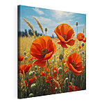 Canvas Schilderijen Canvas prints Group of red flowers