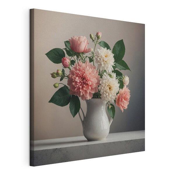 Canvas prints Vase of flowers on a table Canvas Schilderijen Canvas prints Vase of flowers on a table