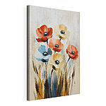 Canvas Schilderijen Schilderij van bloemen op een doek