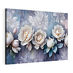 Canvas Schilderijen Groep witte bloemen