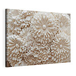 Canvas Schilderijen Groep witte bloemen