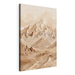 Canvas Schilderijen Bergketen met vele toppen