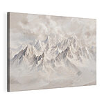 Canvas Schilderijen Bergketen met wolken