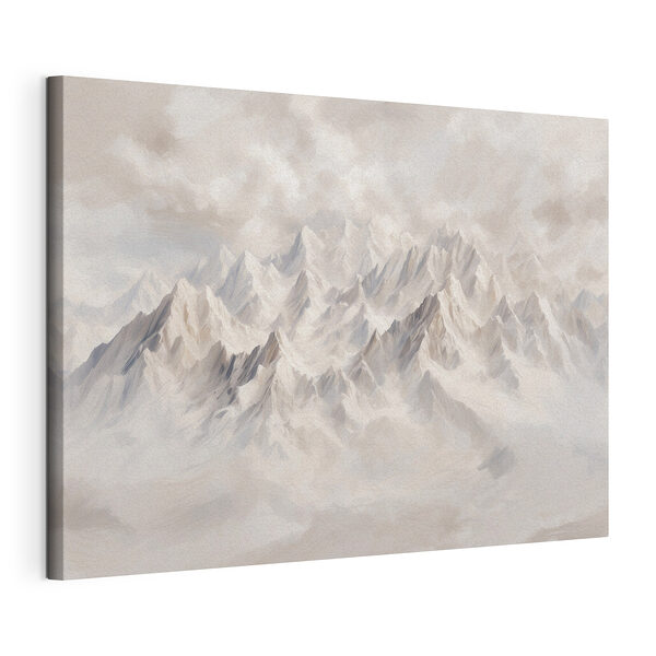 Bergketen met wolken Canvas Schilderijen Bergketen met wolken