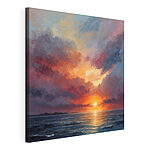 Canvas Schilderijen Zonsondergang over de oceaan