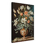 Canvas Schilderijen Schilderij van bloemen in een vaas