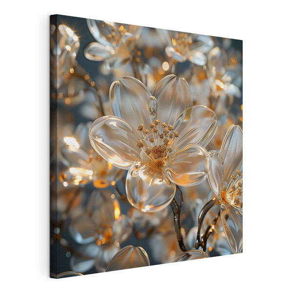Canvas Schilderijen Delicate bloesems in zachte tinten