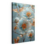 Canvas Schilderijen Elegante bloemen in zachte pasteltinten