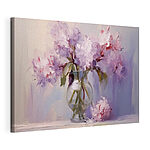 Canvas Schilderijen Schilderij van bloemen in een vaas