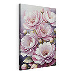 Canvas Schilderijen Elegante bloemen in zachte tinten