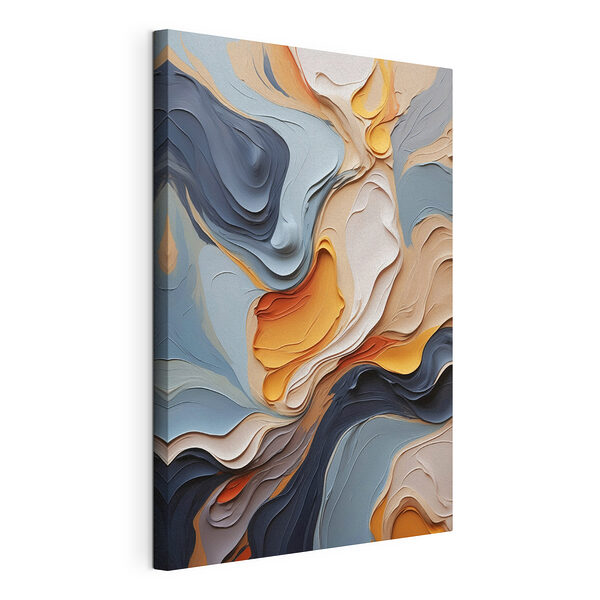 Canvas Schilderijen Kleurrijke wervelingen van verf