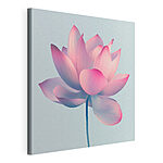 Canvas Schilderijen Roze en witte bloem