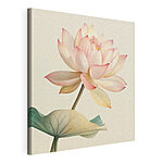 Canvas Schilderijen Elegante lotus in zachte pasteltinten