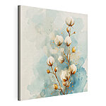 Canvas Schilderijen Aquarel van katoenen bloemen