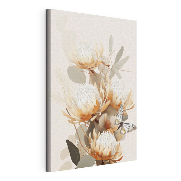 Vlinder op een bloem Canvas Schilderijen Vlinder op een bloem