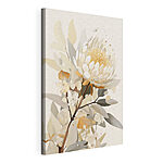 Canvas Schilderijen Witte bloem met geel hart
