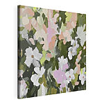 Canvas Schilderijen Schilderij van bloemen en bladeren