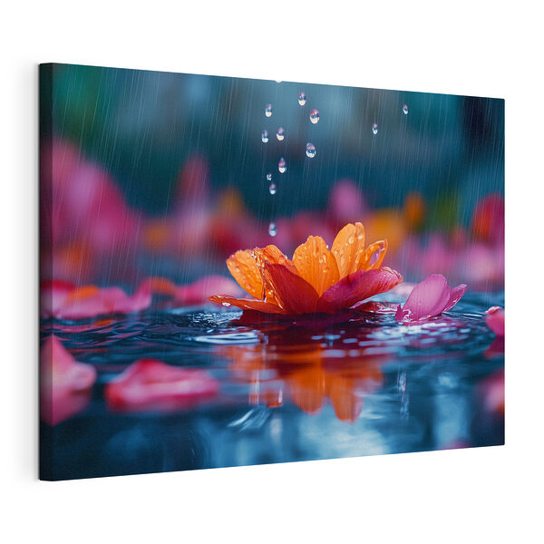 Bloem in het water Canvas Schilderijen Bloem in het water