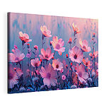Canvas Schilderijen Groep roze bloemen