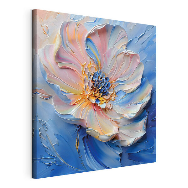 Levendige bloem in zachte pasteltinten Canvas Schilderijen Levendige bloem in zachte pasteltinten