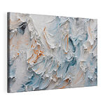 Canvas Schilderijen Abstracte golven in zachte pasteltinten