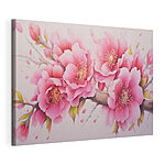 Canvas Schilderijen Schilderij van roze bloemen
