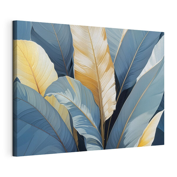 Canvas Schilderijen Elegant gebladerte in artistieke tinten