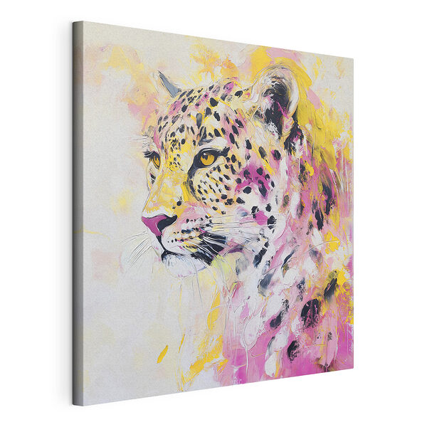Canvas Schilderijen Schilderij van een jachtluipaard