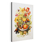 Canvas Schilderijen Aquarel van groenten en bloemen