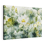 Canvas Schilderijen Rustige bloesems in kalm water