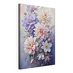 Canvas Schilderijen Groep bloemen in een vaas