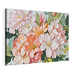 Canvas Schilderijen Delicate bloemen in zachte pasteltinten