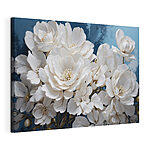 Canvas Schilderijen Groep witte bloemen