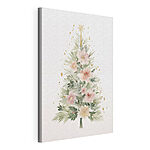 Canvas Schilderijen Aquarel van een kerstboom