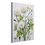 Canvas Schilderijen Papieren bloemen en bladeren