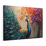 Canvas Schilderijen Schilderij van een pauw