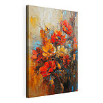 Canvas Schilderijen Schilderij van bloemen op een doek