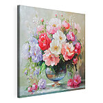 Canvas Schilderijen Schilderij van bloemen in een vaas