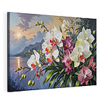 Canvas Schilderijen Schilderij van bloemen in een vaas