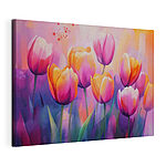 Canvas Schilderijen Schilderij van tulpen